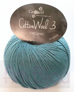 włóczka Gepard CottonWool 3 organic col. 819 Petrol Blue