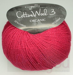 włóczka Gepard CottonWool 3 organic col. 515 Pillar box red