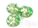 Zielone dyski 17mm lampwork