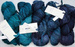 komplet włóczek Malabrigo Worsted col. 702 Paris Teal - 500g (efekt ombre)