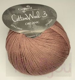 włóczka Gepard CottonWool 3 organic col.152 Truffle