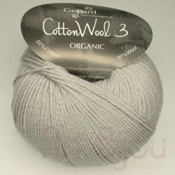 włóczka Gepard CottonWool 3 organic col. 506 Light Grey